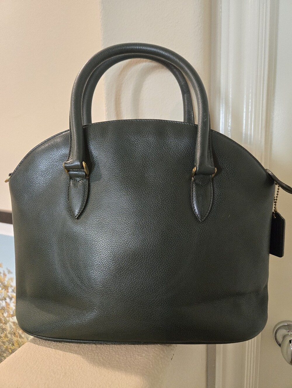 Coach Green Madison Bristol Satchel 4412 Purse Bag Forest Hangtag Italy Pebbled